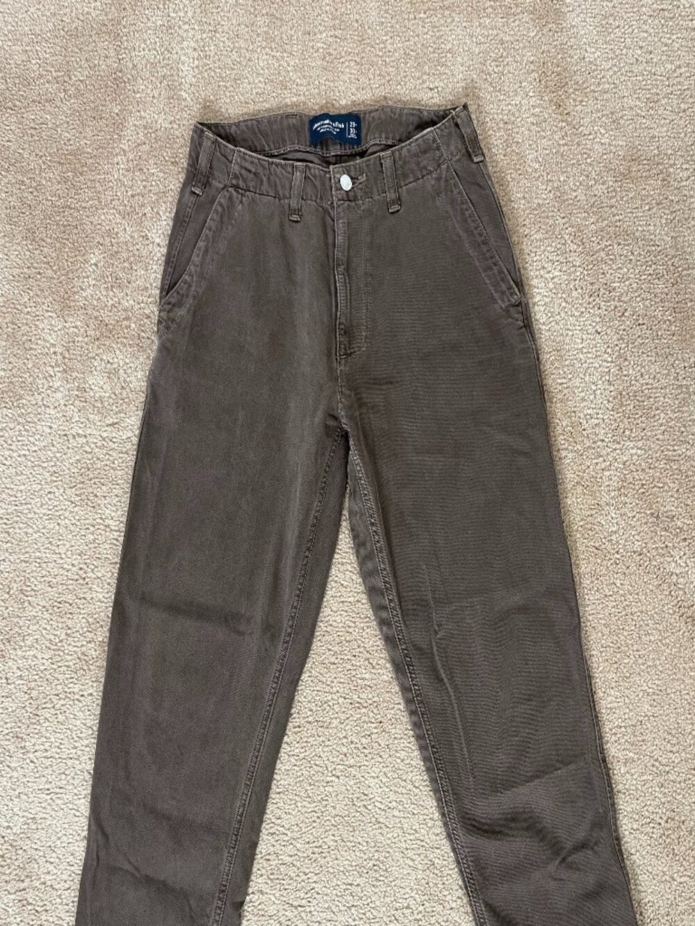 Abercrombie & Fitch 29x30 Dark Brown Lightweight Athletic Loose Jeans